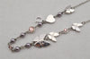 Authentic Christian Dior Silver Tone Chain Rhinestone Necklace CD 9927J