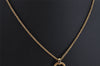 Authentic Christian Dior Gold Tone Chain Pendant Necklace CD 9928J