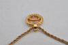 Authentic Christian Dior Gold Tone Chain Pendant Necklace CD 9928J