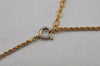 Authentic Christian Dior Gold Tone Chain Pendant Necklace CD 9928J