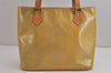 Authentic Louis Vuitton Vernis Houston Shoulder Hand Bag Yellow M91053 LV 9929J