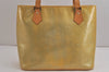 Authentic Louis Vuitton Vernis Houston Shoulder Hand Bag Yellow M91053 LV 9929J