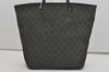 Authentic GUCCI Vintage Shoulder Tote Bag GG Canvas Leather 31243 Black 9930I