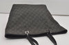 Authentic GUCCI Vintage Shoulder Tote Bag GG Canvas Leather 31243 Black 9930I