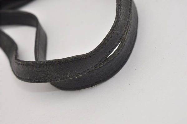 Authentic GUCCI Vintage Shoulder Tote Bag GG Canvas Leather 31243 Black 9930I