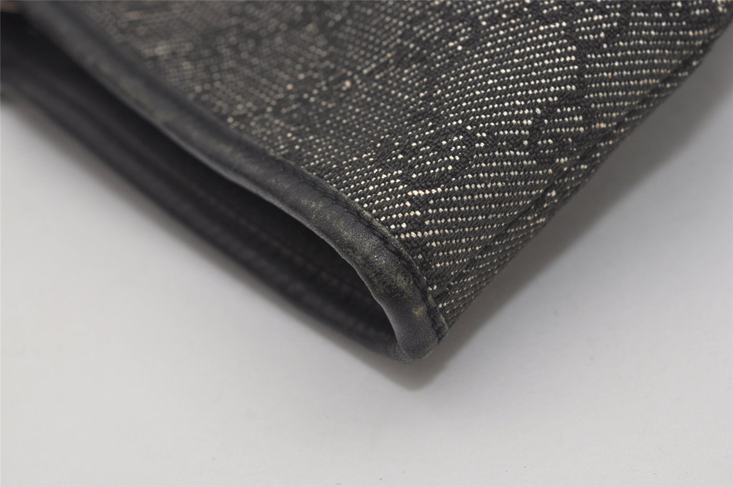 Authentic GUCCI Vintage Shoulder Tote Bag GG Canvas Leather 31243 Black 9930I