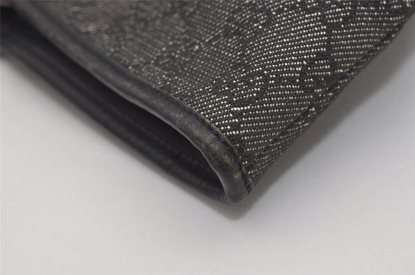 Authentic GUCCI Vintage Shoulder Tote Bag GG Canvas Leather 31243 Black 9930I