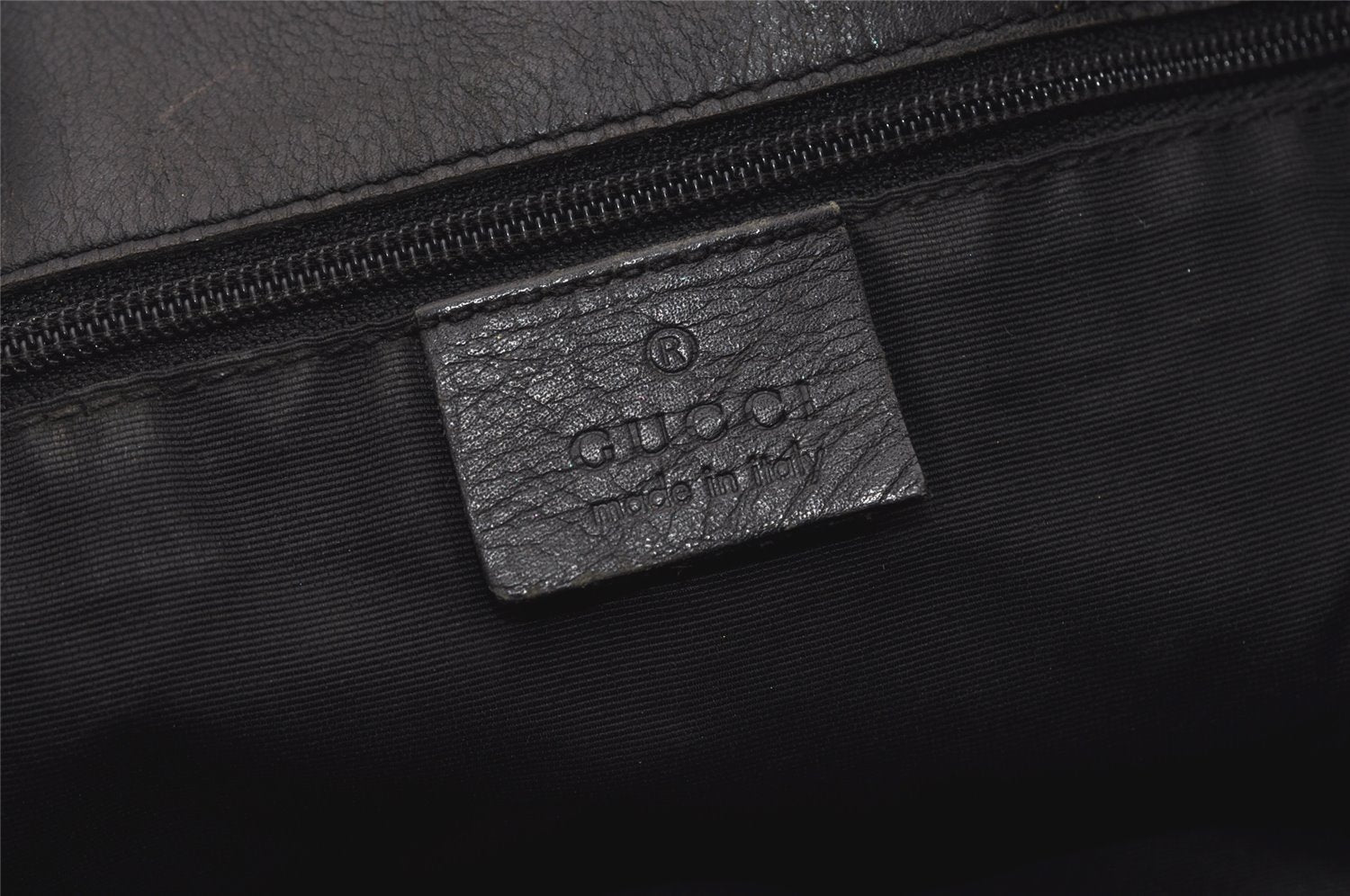 Authentic GUCCI Vintage Shoulder Tote Bag GG Canvas Leather 31243 Black 9930I