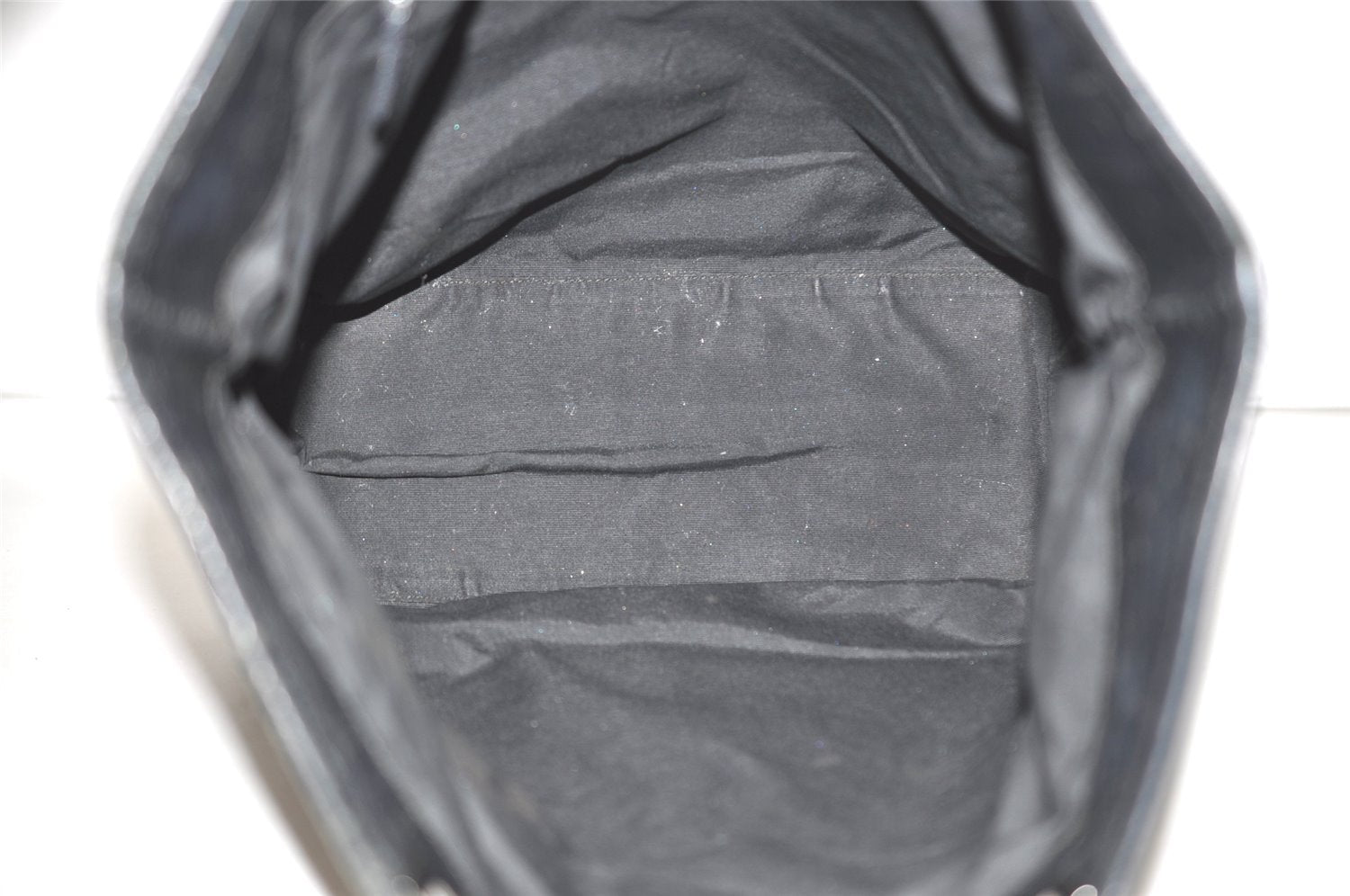 Authentic GUCCI Vintage Shoulder Tote Bag GG Canvas Leather 31243 Black 9930I