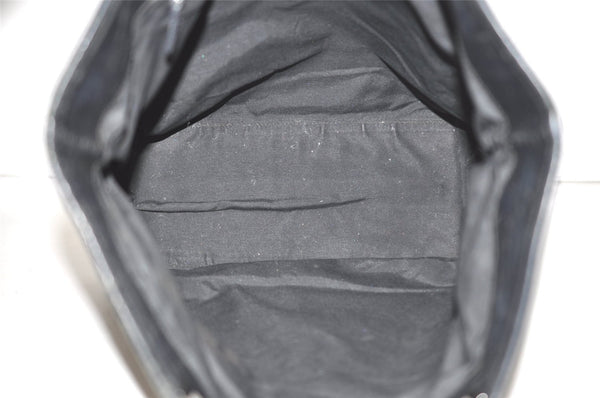 Authentic GUCCI Vintage Shoulder Tote Bag GG Canvas Leather 31243 Black 9930I