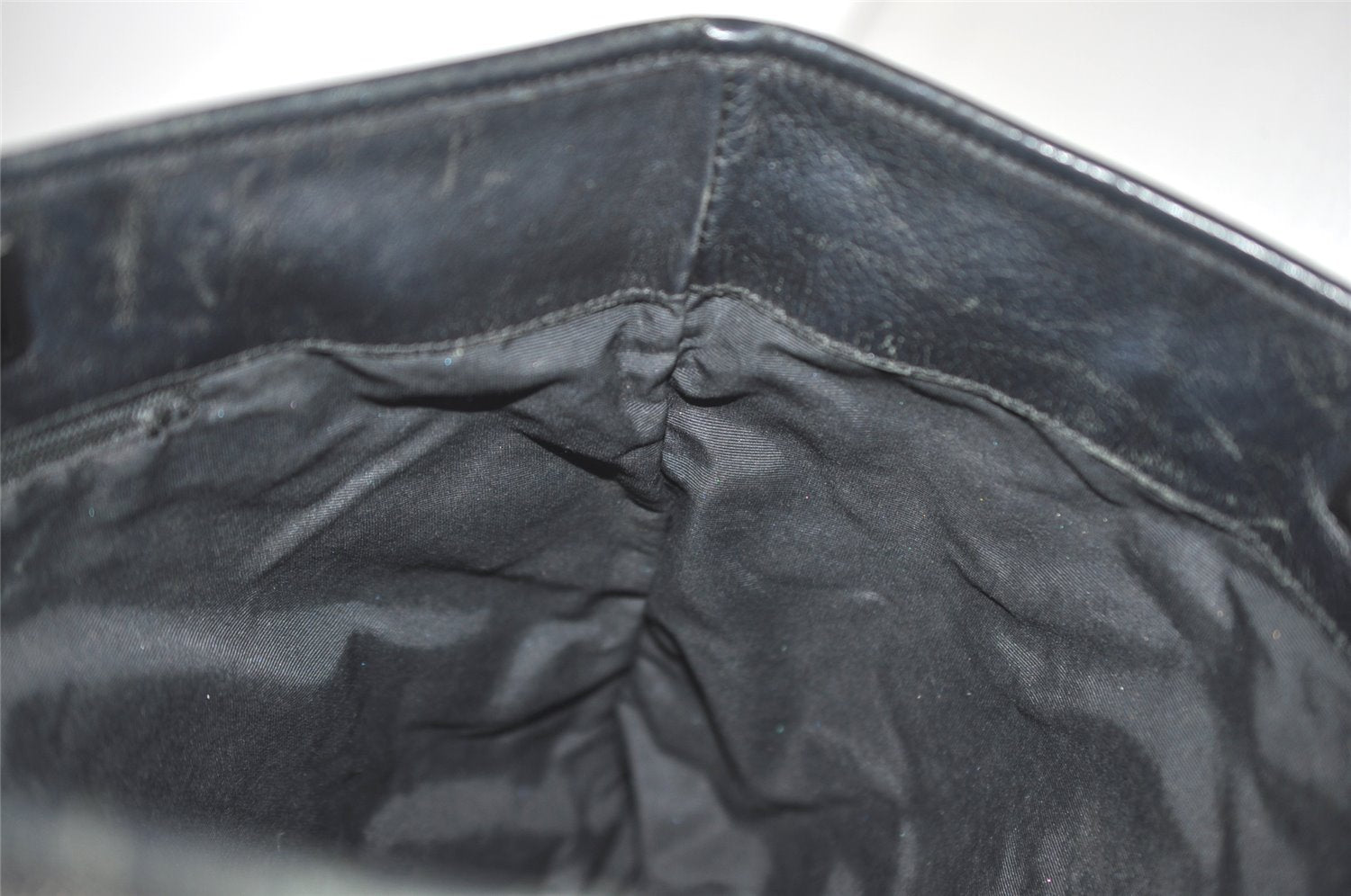 Authentic GUCCI Vintage Shoulder Tote Bag GG Canvas Leather 31243 Black 9930I