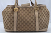 Authentic GUCCI Miss GG Canvas Leather Shoulder Tote Bag 353122 Brown 9932I