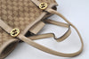 Authentic GUCCI Miss GG Canvas Leather Shoulder Tote Bag 353122 Brown 9932I