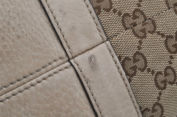 Authentic GUCCI Miss GG Canvas Leather Shoulder Tote Bag 353122 Brown 9932I