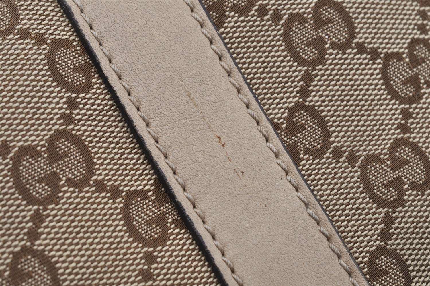 Authentic GUCCI Miss GG Canvas Leather Shoulder Tote Bag 353122 Brown 9932I