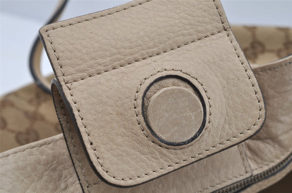 Authentic GUCCI Miss GG Canvas Leather Shoulder Tote Bag 353122 Brown 9932I