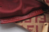 Authentic FENDI Zucchino Shoulder Hand Bag Purse Canvas Leather Red 9933I