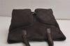 Authentic GUCCI Tote Hand Bag Purse GG Nylon Leather 105650 Brown Junk 9933J