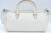 Authentic PRADA Vintage BOW SOFT Leather Hand Bag Purse BN0703 White 9934I