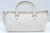 Authentic PRADA Vintage BOW SOFT Leather Hand Bag Purse BN0703 White 9934I