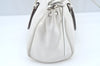 Authentic PRADA Vintage BOW SOFT Leather Hand Bag Purse BN0703 White 9934I