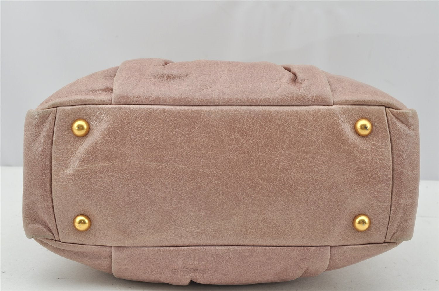 Authentic MIU MIU Vintage Leather 2Way Shoulder Hand Bag Purse Pink 9936I