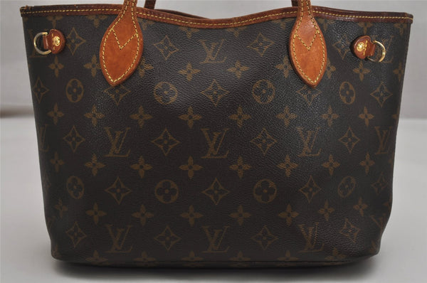 Authentic Louis Vuitton Monogram Neverfull PM Shoulder Tote Bag M40155 LV 9936J