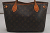 Authentic Louis Vuitton Monogram Neverfull PM Shoulder Tote Bag M40155 LV 9936J