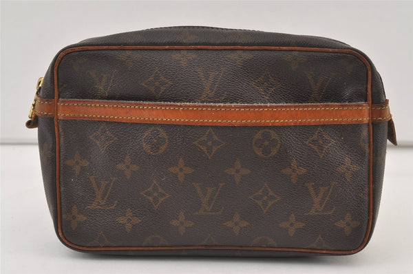 Authentic Louis Vuitton Monogram Compiegne 23 Clutch Hand Bag M51847 LV 9937J