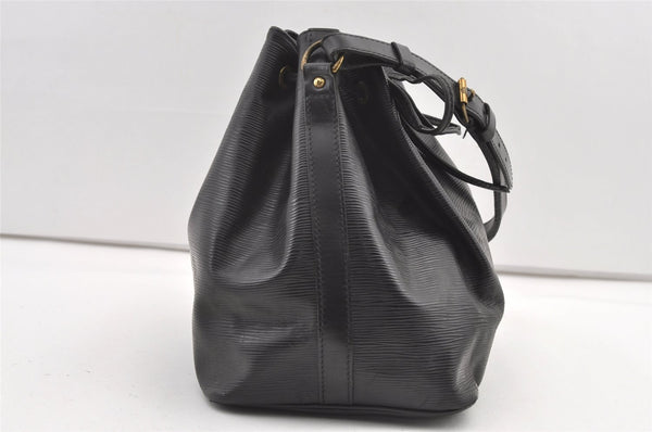 Authentic Louis Vuitton Epi Petit Noe Shoulder Drawstring Bag M59012 Black 9938J