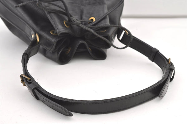 Authentic Louis Vuitton Epi Petit Noe Shoulder Drawstring Bag M59012 Black 9938J