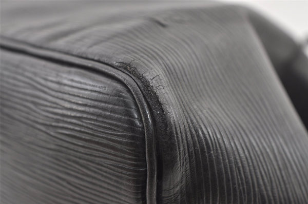 Authentic Louis Vuitton Epi Petit Noe Shoulder Drawstring Bag M59012 Black 9938J