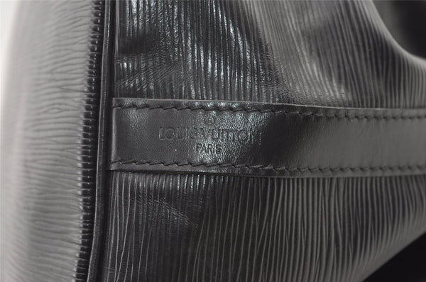 Authentic Louis Vuitton Epi Petit Noe Shoulder Drawstring Bag M59012 Black 9938J