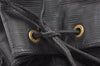 Authentic Louis Vuitton Epi Petit Noe Shoulder Drawstring Bag M59012 Black 9938J
