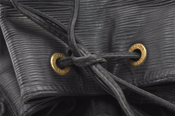Authentic Louis Vuitton Epi Petit Noe Shoulder Drawstring Bag M59012 Black 9938J