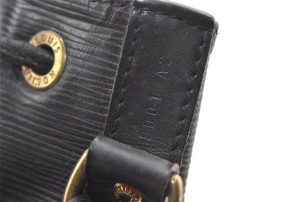 Authentic Louis Vuitton Epi Petit Noe Shoulder Drawstring Bag M59012 Black 9938J