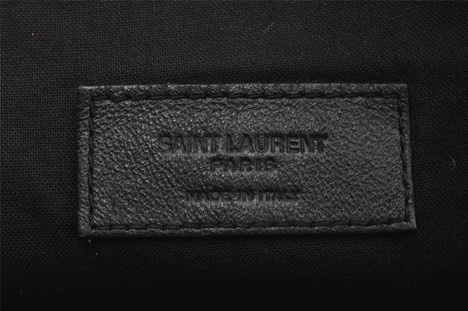 Authentic SAINT LAURENT Vintage Shoulder Tote Bag Leather Black 9939I