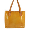 Authentic Louis Vuitton Vernis Houston Shoulder Hand Bag Yellow M91055 LV 9939J