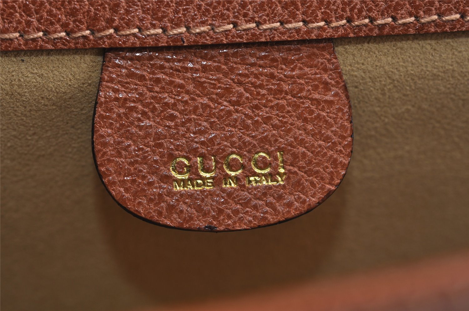 Authentic GUCCI Vintage Briefcase Business Hand Bag Leather Brown 9940J