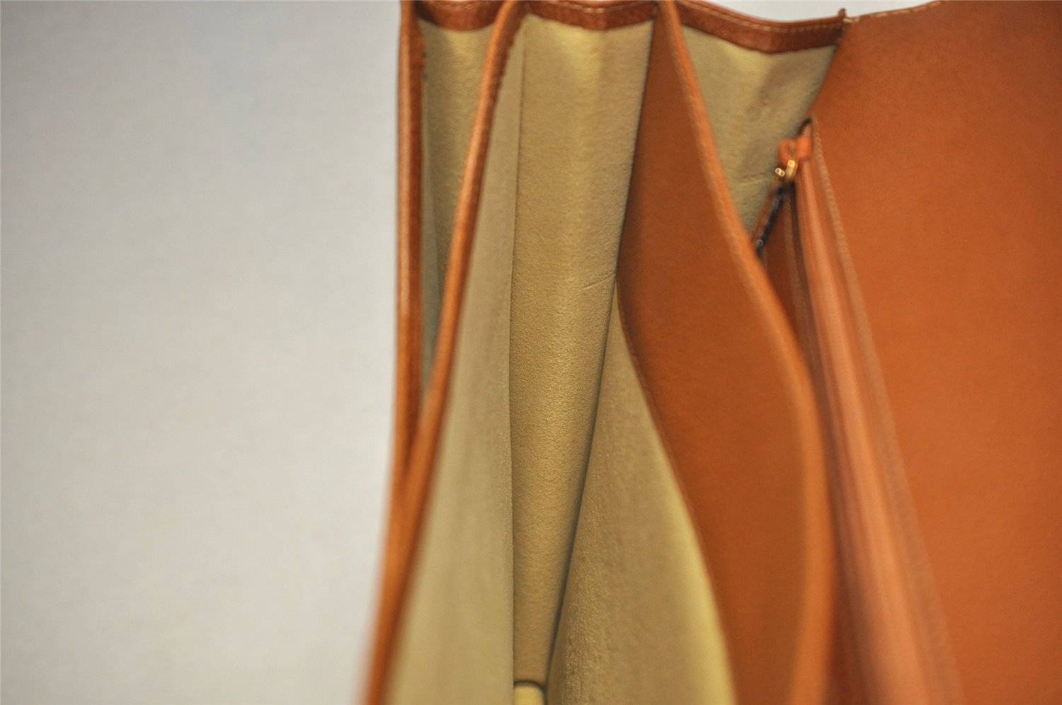 Authentic GUCCI Vintage Briefcase Business Hand Bag Leather Brown 9940J