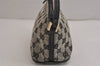 Authentic GUCCI Hand Bag Pouch Purse GG Canvas Leather 0391103 Black 9941J