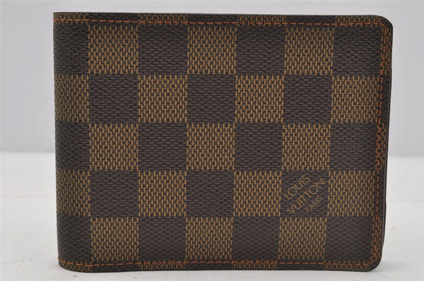 Authentic Louis Vuitton Damier Portefeuille Multiple Wallet N60895 LV 9942I