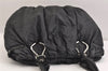 Authentic CELINE Vintage Shoulder Tote Bag Nylon Enamel Black 9943J