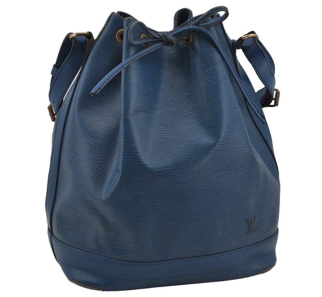 Authentic Louis Vuitton Epi Noe Shoulder Drawstring Bag Brown M44028 LV 9944I