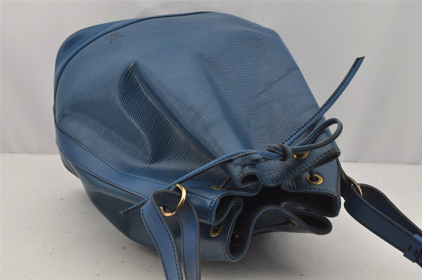 Authentic Louis Vuitton Epi Noe Shoulder Drawstring Bag Brown M44028 LV 9944I