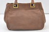 Authentic PRADA Vintage Leather 2Way Shoulder Hand Bag Purse Brown 9945J