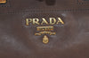 Authentic PRADA Vintage Leather 2Way Shoulder Hand Bag Purse Brown 9945J