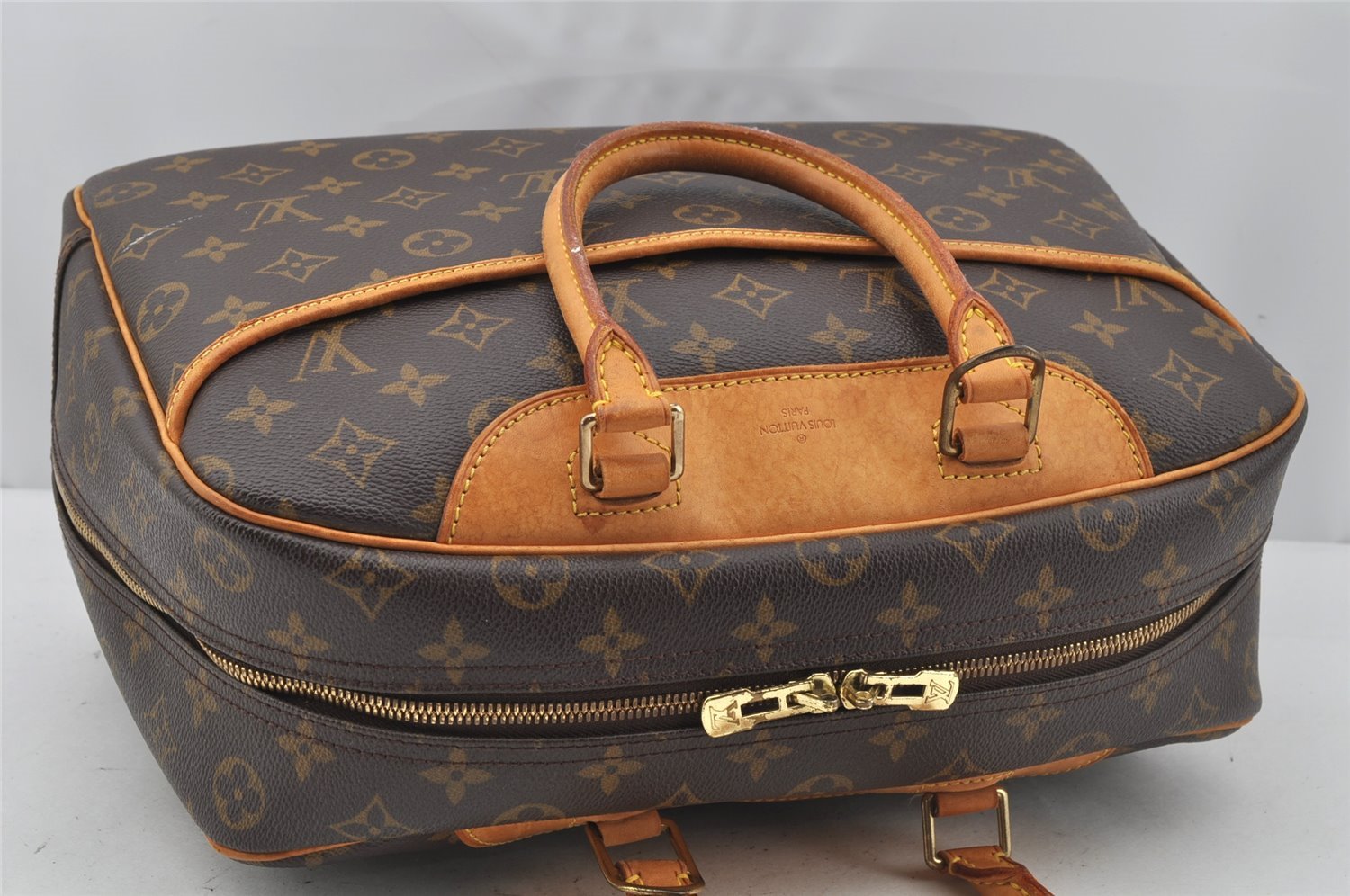 Authentic Louis Vuitton Monogram Deauville Hand Bag M47270 LV 9946I