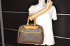 Authentic Louis Vuitton Monogram Deauville Hand Bag M47270 LV 9946I