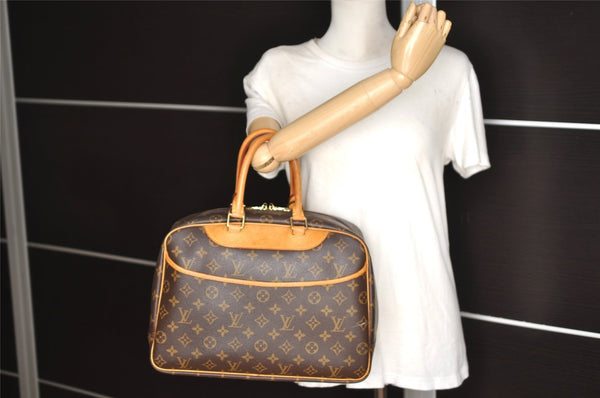 Authentic Louis Vuitton Monogram Deauville Hand Bag M47270 LV 9946I
